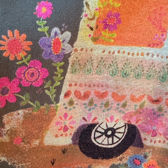 NATURAL LIFE Charcoal Hoodie with Floral Logo - Picture 5 of 7